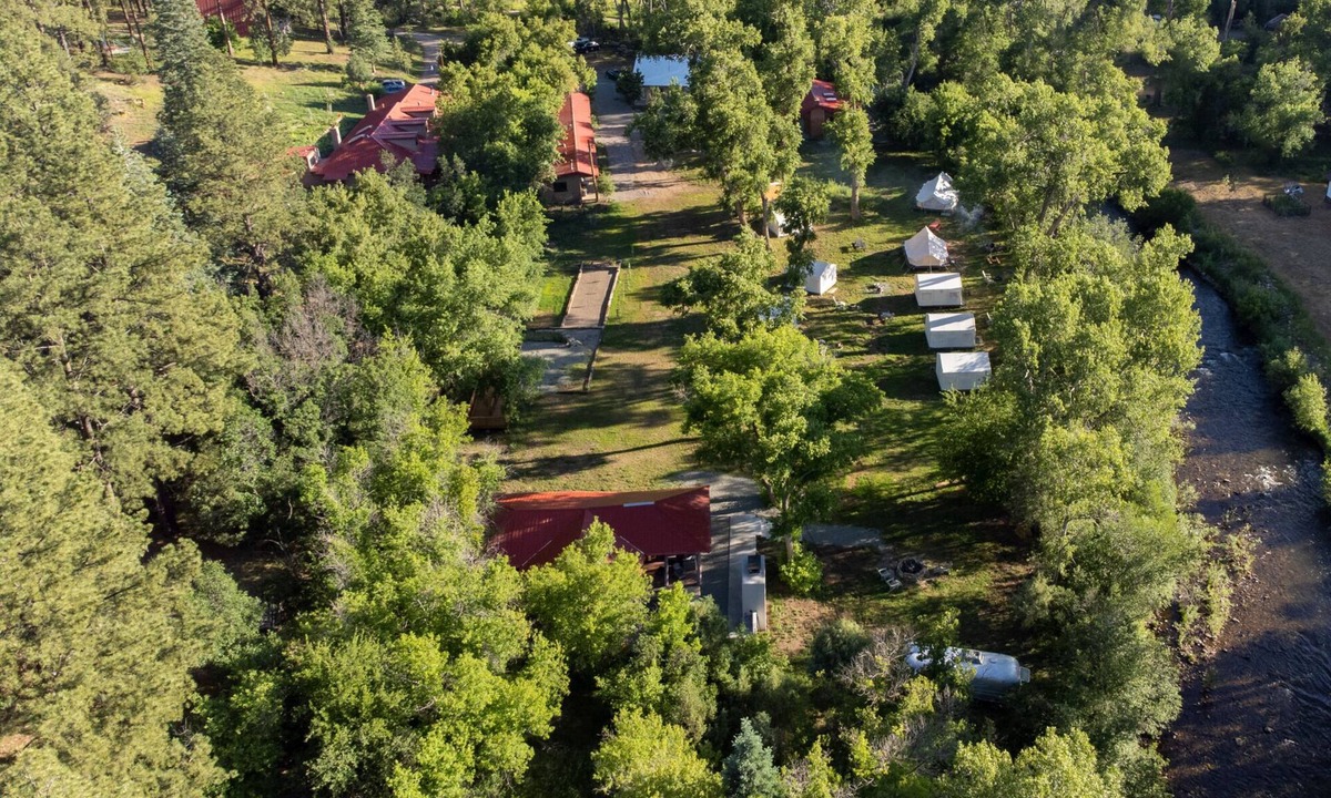 Canoncito RV Rental | 2 Person Glamping tent with one King Bed @ Field Trip NM .
