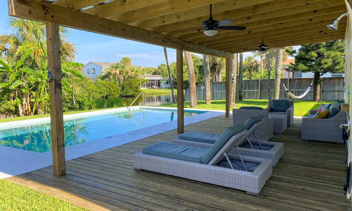 Atlantic Shores House | 3 bed/3bath pool home, one block from beach