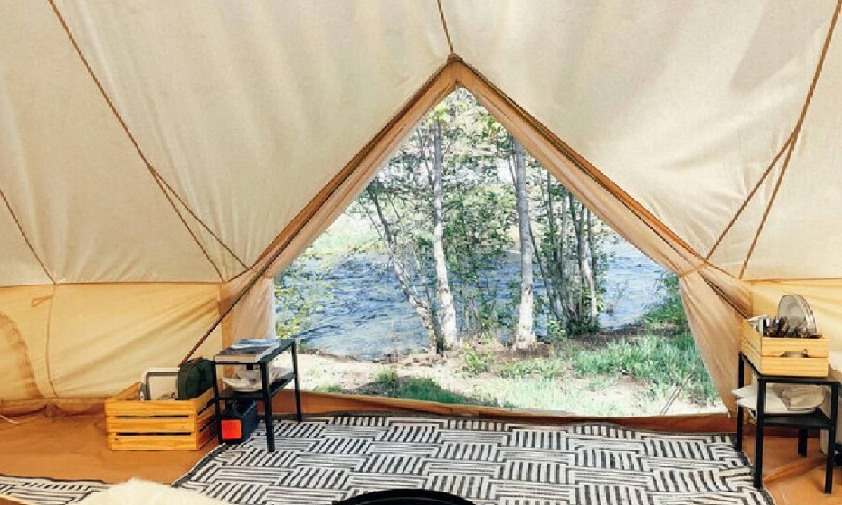 Canoncito RV Rental | 4 Person Glamping Tent @ Field Trip NM