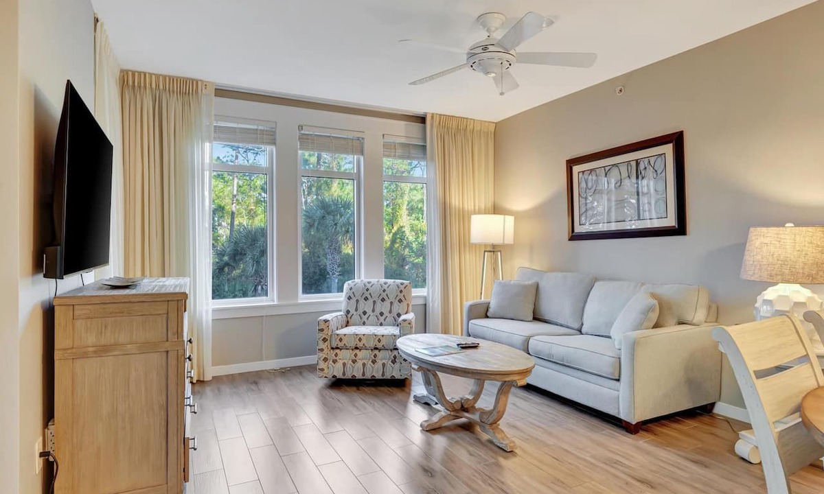 Baytowne Wharf Condo | Bayfront Serenity: 2 Bedroom, 2 Bath, Sunset Views, Private Balcony at Sandestin Golf and Beach Resort!