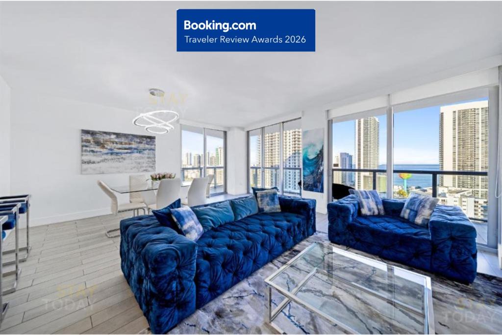 Hallandale Beach Apartment | Beachwalk Resort - OCEAN VIEW WRAP AROUND BALCONY 3BD - 3BR CONDO - 25 min to FIFA!