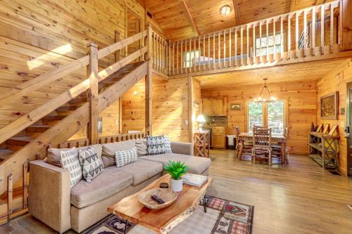 Cherry Log House | Blue Ridge Cabin w/Hot Tub, Fire Pit, & Game Room