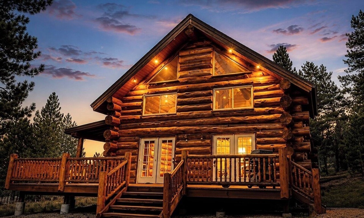 Hartsel Cabin | Custom log cabin tucked away in private forest