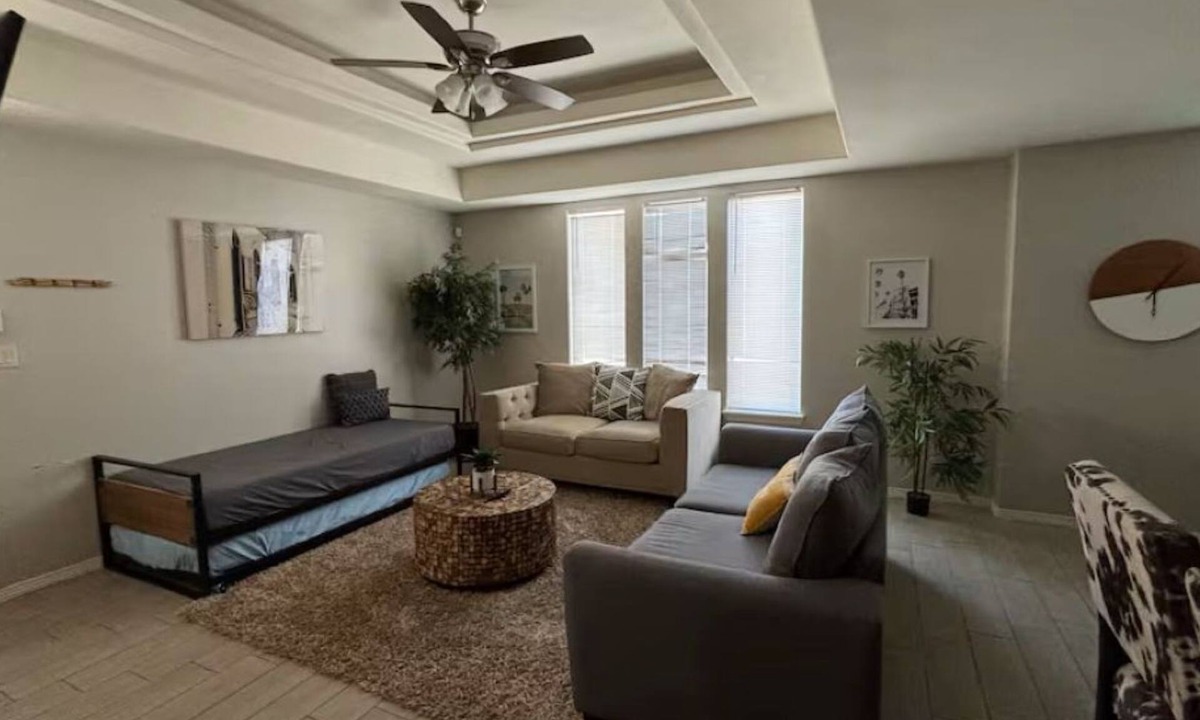 Edinburg Apartment | Furnished 3BR/2BA Monthly Stays Gated + Golf Workspace Near Hospitals