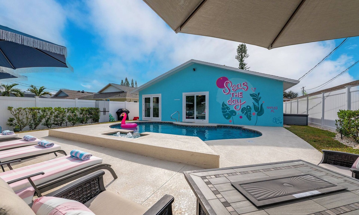 Naples Park House | Game Room Walk to Beach King Beds Beach