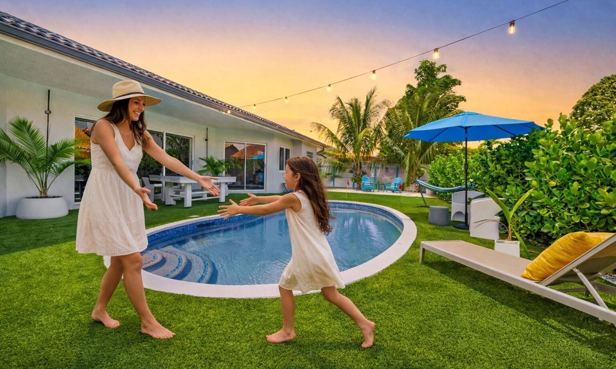 Richmond West House | Miami Relax Retreat w/Games/Golf/BBQ & Heated Pool