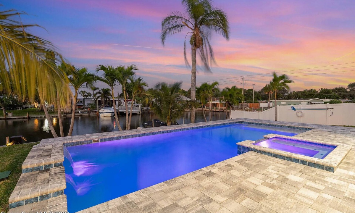 Venetian Way House | New! Waterfront home with a beautiful pool and jacuzzi