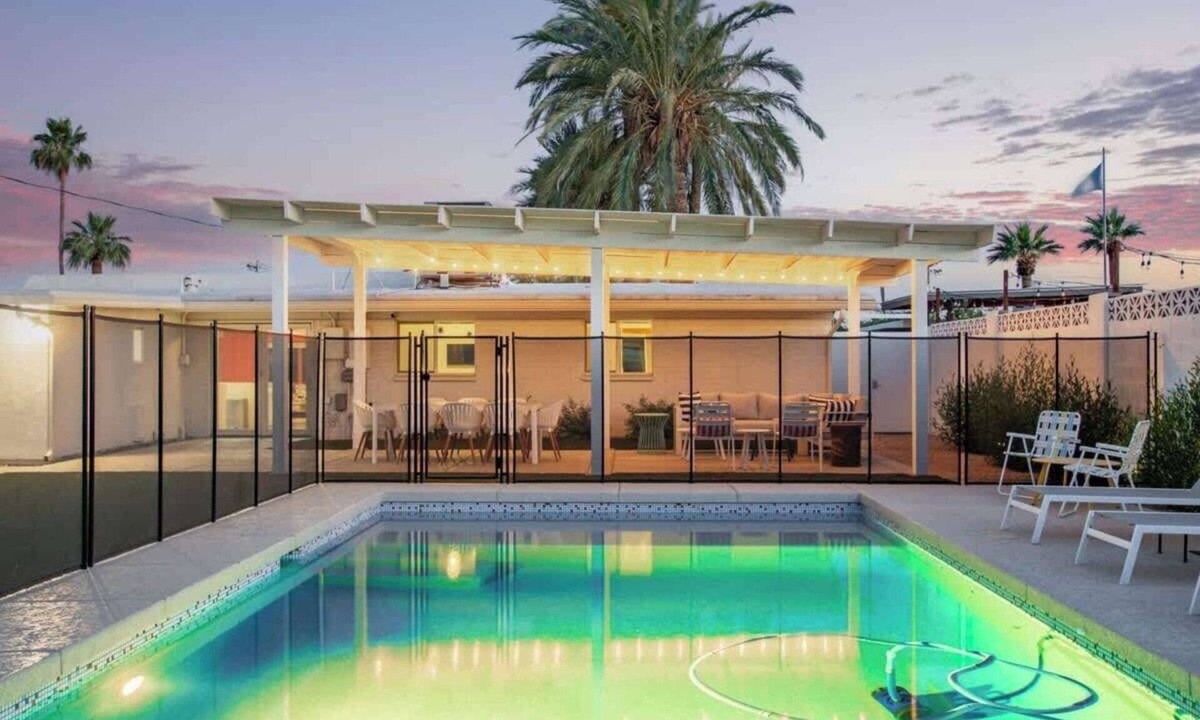 Camelback East House | Retro Phoenix Retreat | Pool, Bocce & Fire Pit