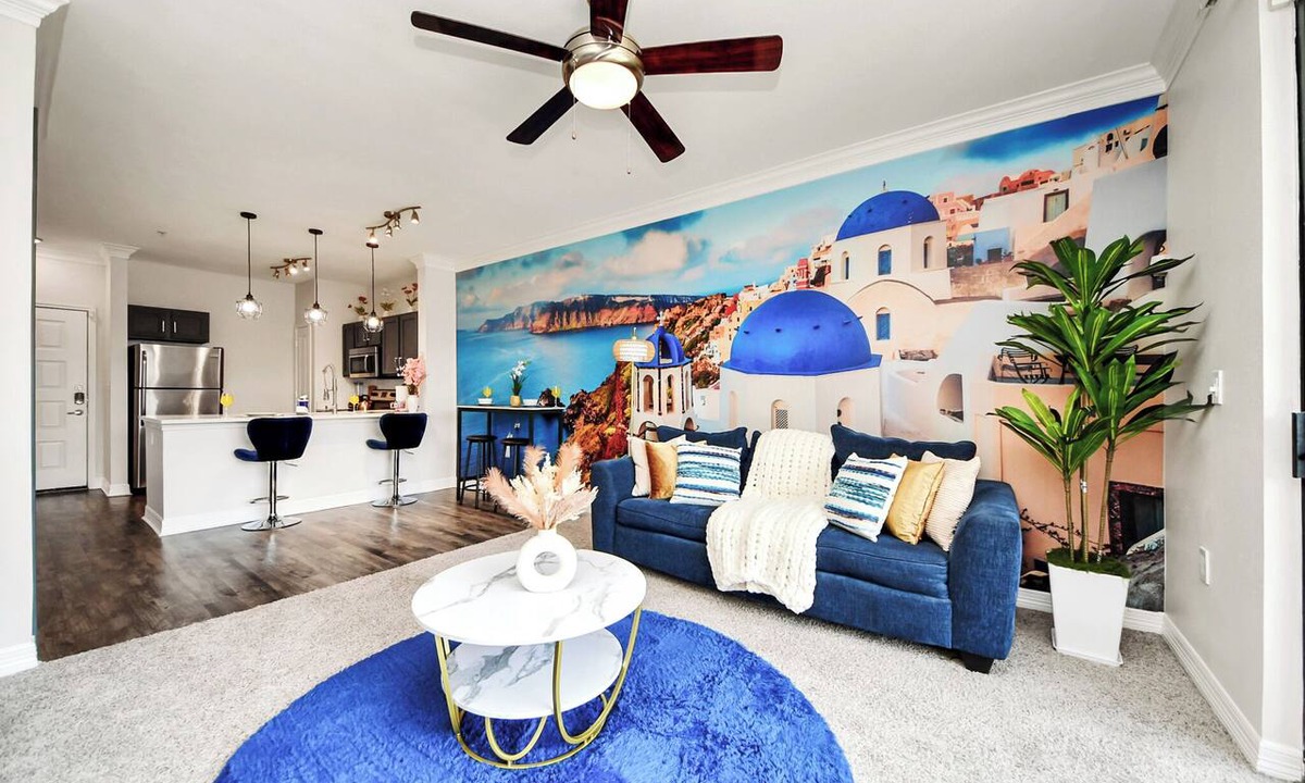 South Central Houston Apartment | Santorini - 2BR/2Bath/NRG/Med Center/Pool/Gym/Sleeps 6