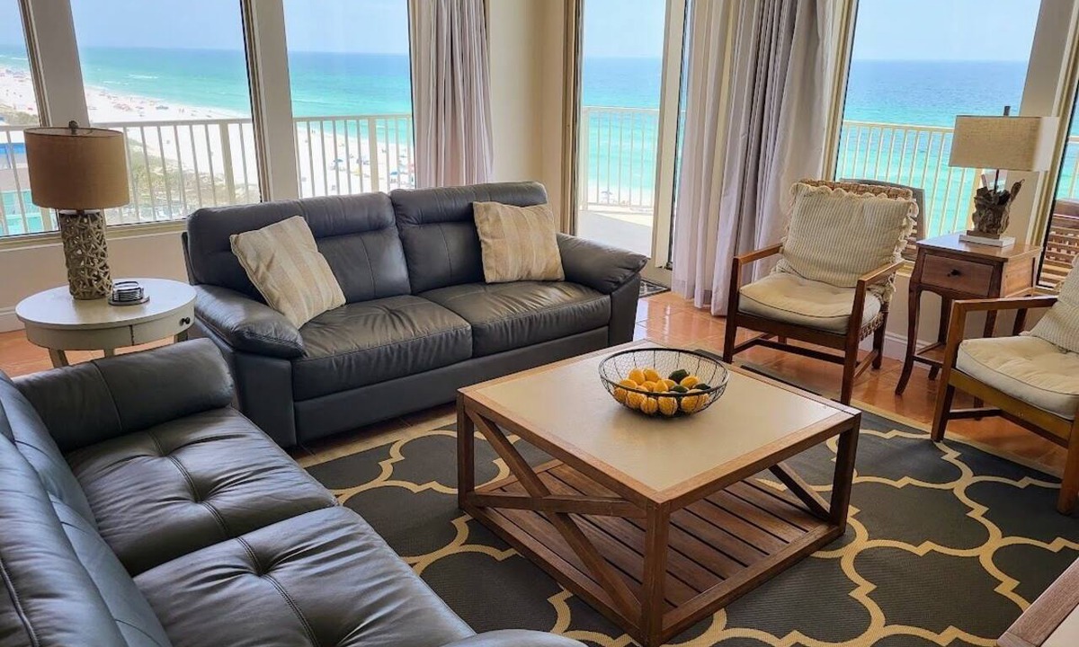 Thomas Drive Condo | Spectacular 3-bedroom; Wrap-around balcony; Gulf Front; Beach Set up Included!