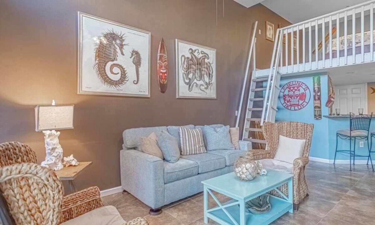 Galveston Condo | Tiki Loft 1-bedroom plus a loft condo in Galveston at Maravilla 3 pools