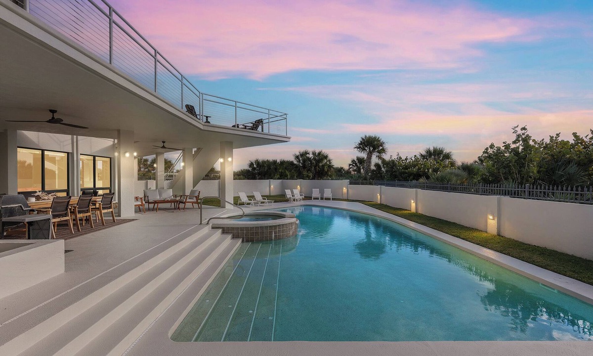 Coronado Shores House | Top Luxury Home in NSB! Pool, Hot Tub, Beach Boardwalk, Mini Gym,