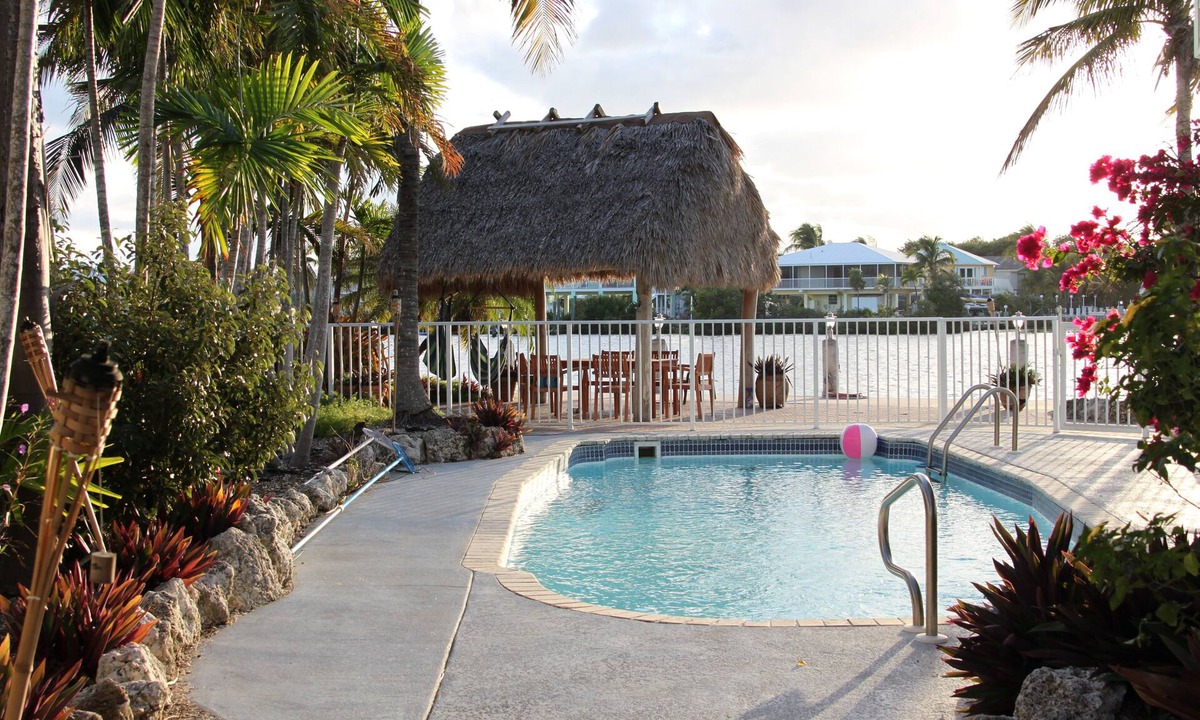 Marathon House | Tropical Pool Home - Tiki Hut & 60' Dock