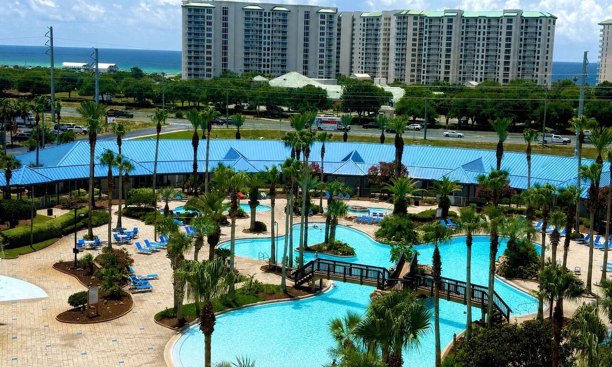 Indian Bayou Condo | Two King BR, Beautiful Resort Pool, Gulf View