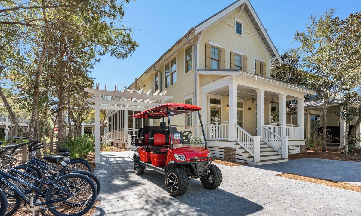 Watercolor House | Watercolor Home - Three Master Suites - Six Seater Golf Cart