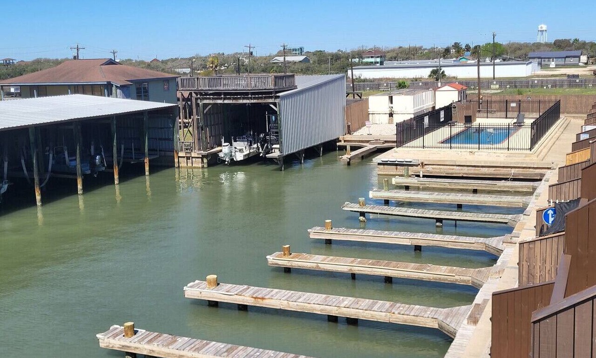 Port O Connor Villa | Waterfront Condo with Private Boat Slip and Community Swimming Pool