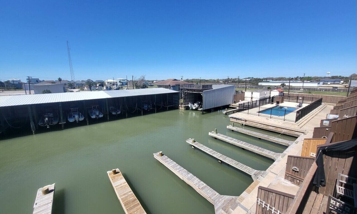 Port O Connor Villa | Waterfront Condo with Private Boat Slip and Community Swimming Pool