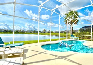 Ref 42. Stunning pool Home with Lake View. Near Disney