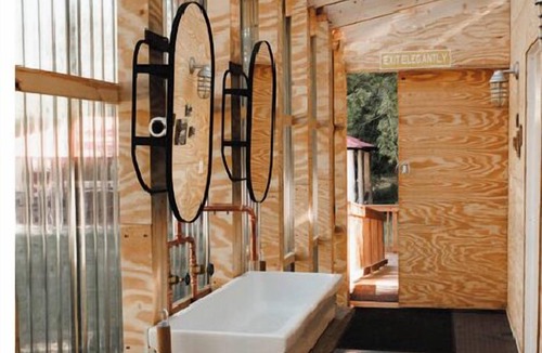 Canoncito RV Rental | 2 Person glamping tent with one Queen Bed