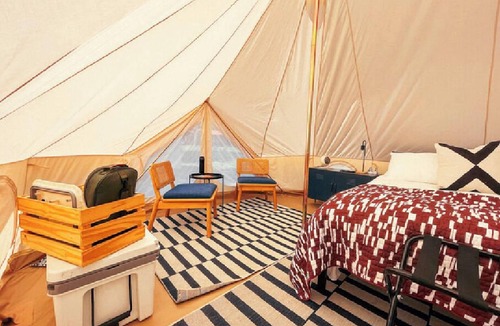 Canoncito RV Rental | 3 Person Glamping Tent @ Field Trip NM