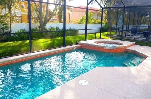 Seasons House | 4 bedroom single story house with south facing pool and spa close to Disney