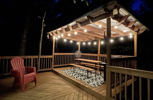 Chambers County Cabin | A-Frame lake house on West Point w/private dock
