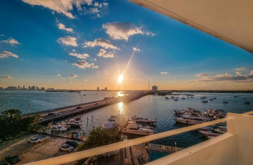 North Bay Village Apartment | Bayfront Apartment Breathtaking Views- one bedroom w balcony- living room -Free Parking