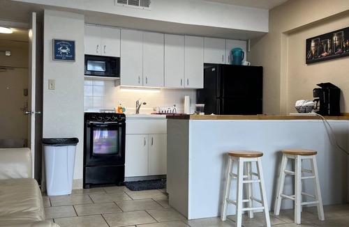 Cate Gray Condo | Beach Side 1-bdrm, AC, Wifi, kitchenette, balcony, direct ocean view.