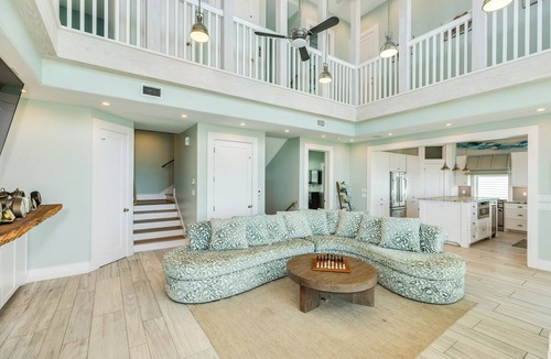 Sandhill Shores House | Big Beachfront Luxury Home w/5 Suites +Loft, Chef's Kitchen, Private Walkover