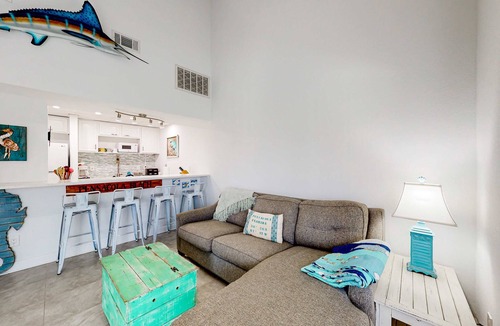 Villa Sabine Condo | Charming coastal condo with water views, great location, balcony, WiFi, A/C