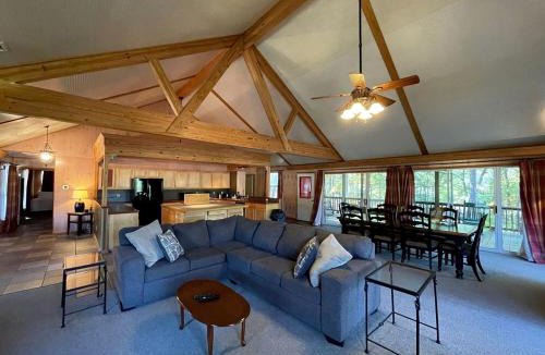 Zwolle House | Charming Modern Cabin with Fireplace, Large Porches, WiFi, and Cozy Living Spaces in Zwolle, Louisiana