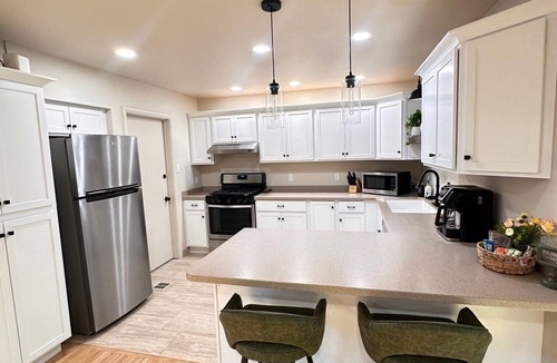 Farmington House | Clean & comfy stay! Hot tub nights included!