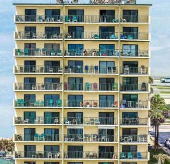 Daytona Beach Shores Apartment | Coastal Chic Suite at Sunglow Resort by Brightwild