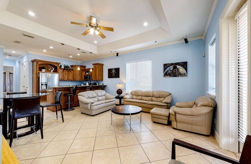 South Padre Island Condo | Comfortable, family-friendly condo w/shared pool - steps to beach, dogs OK