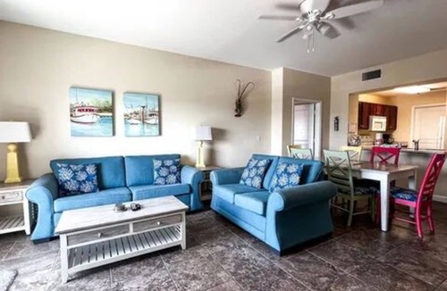 Waterside Village Condo | Cozy Coastal Condo – Walk to Beach, Dine, & Relax!