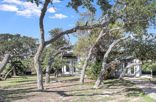 Rockport Cottage | Cozy Modern Cottage with Oak Tree Views near the Pier in Rockport, Texas