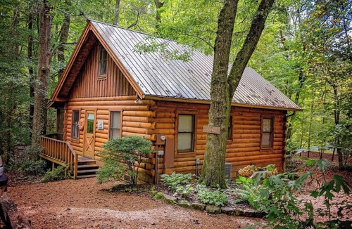 Benton Cabin | Creek Crest perfect log cabin Ocoee riverside lot