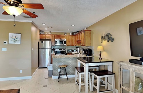 Crystal Beach Condo | Crystal Beach Condo, Community Pool, Across from the Beach!