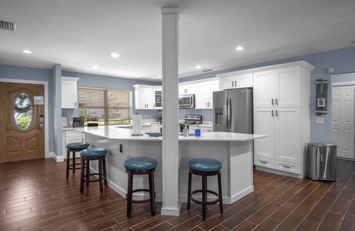 Indian Waters House | Crystal River waterfront oasis w/floating dock 3BR/3BA house, large heated pool
