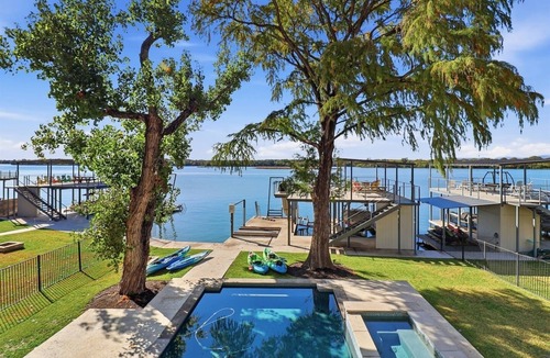 Kingsland House | Cypress Hideaway – Lakefront Luxury with Pool, Spa