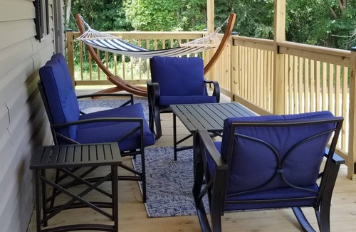 Phenix City House | Deck Delight tiny home w/low lofts grill hammock
