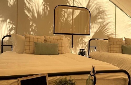 Osprey RV Rental | Enjoyable Secluded Tented Cabin with Fire Pit in Sarasota, Florida