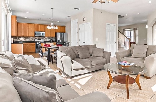 Trafalgar Village House | Freshly updated resort home with private pool, grill, soaking tubs, & smart TVs