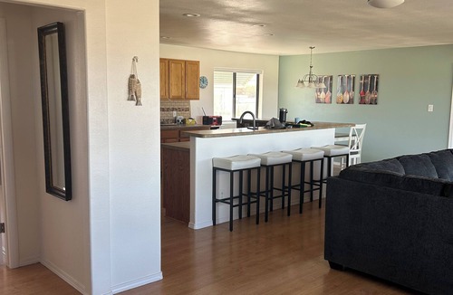 Elephant Butte House | Happy Place II @ the Butte with a lake view from the patio or family room.