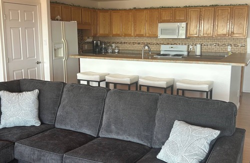 Elephant Butte House | Happy Place II @ the Butte with a lake view from the patio or family room.
