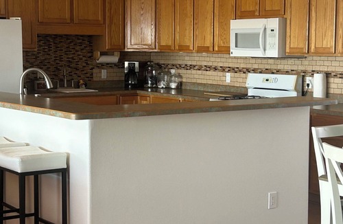 Elephant Butte House | Happy Place II @ the Butte with a lake view from the patio or family room.