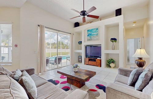 Westridge House | Home near Disney/golf with screened pool, spa, pool table, foosball, AC, & W/D