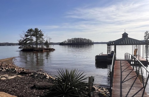 Seneca House | Lakefront home with private beach & unbelievable sunsets on Lake Keowee