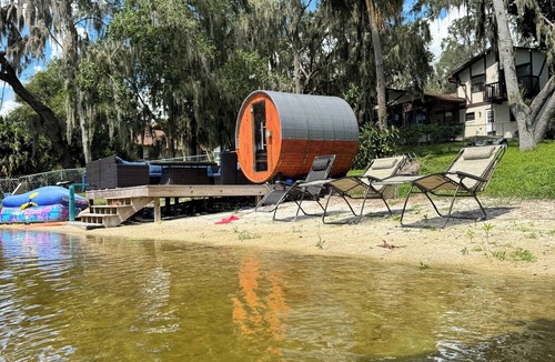 Eustis House | Lakefront Paradise Sauna Hot Tub Jet Skis Sunset Views