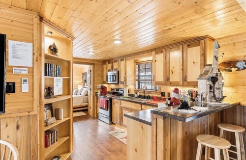 Ledbetter Cabin | Luxury Christmas Cabin Near Round Top- Reindeer Ranch Retreat -Designer Favorite